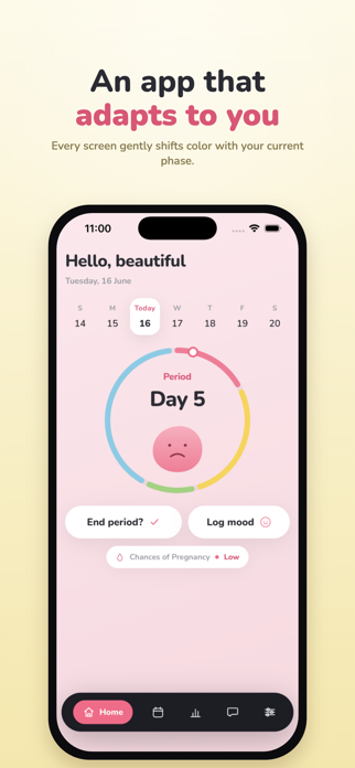 Phase: Period & Cycle Tracker Screenshot 2 of 6