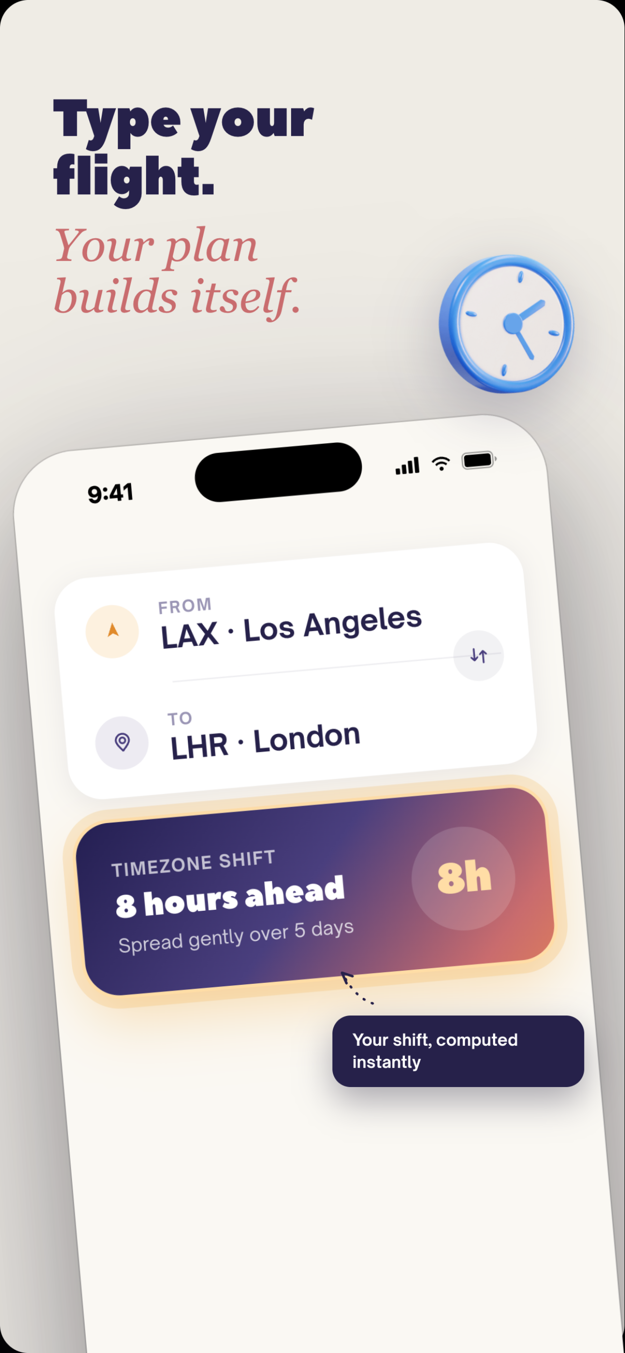 Arrivo - Beat Jet Lag App screenshot 2