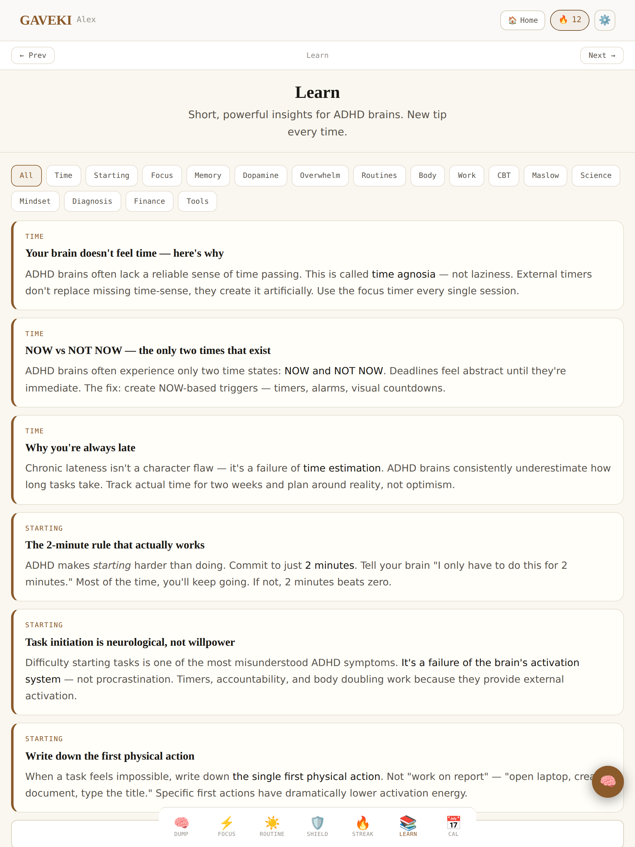Gaveki — ADHD Focus App screenshot 16
