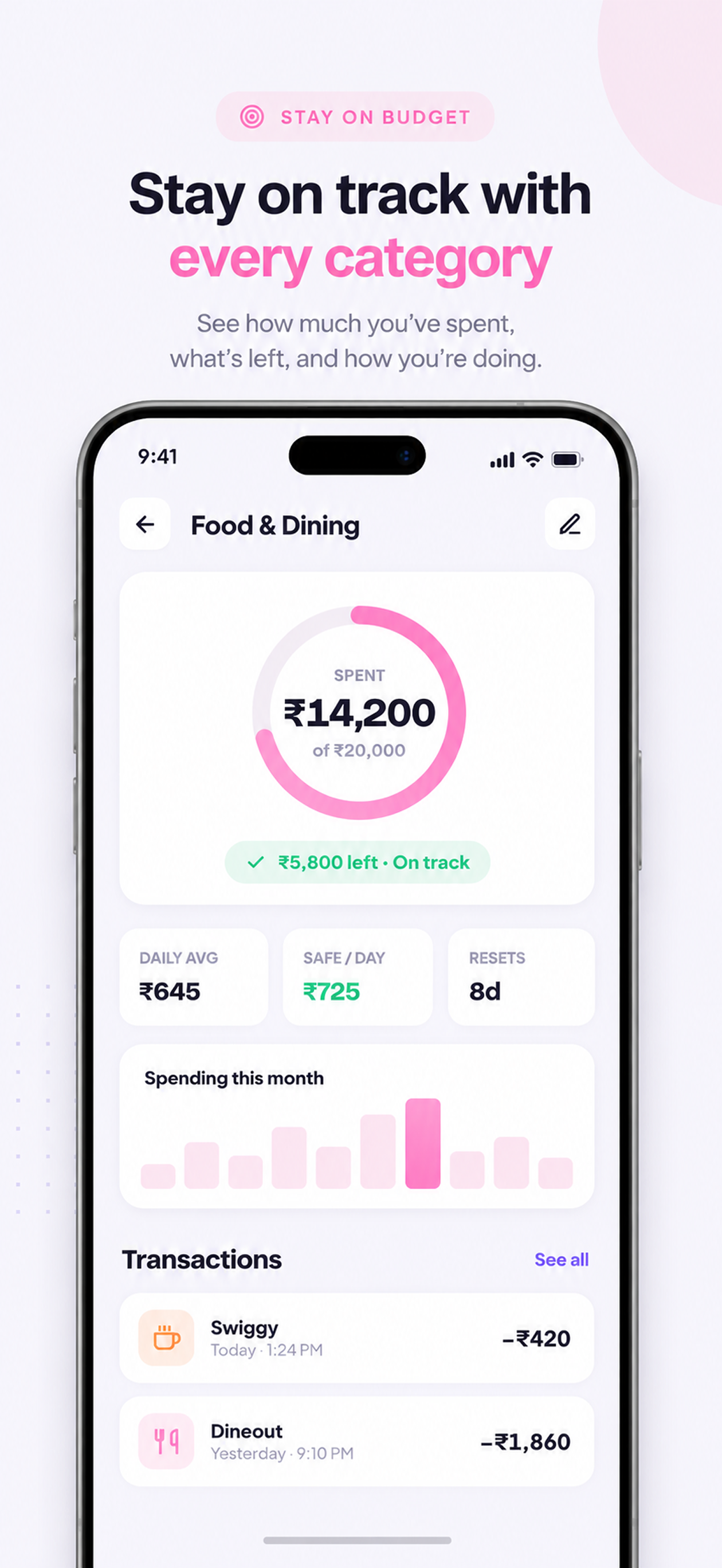 Lunor: Expense Budget Tracker screenshot 8