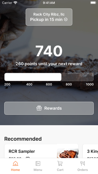 Rack City Ribz, llc iPhone screenshot 1 - Food & Drink app