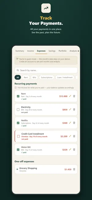 Cashcep - Budget Tracker screenshot 3
