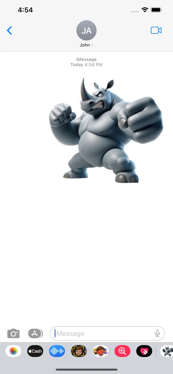 Screenshot #3 pour Fighting Rhino Stickers
