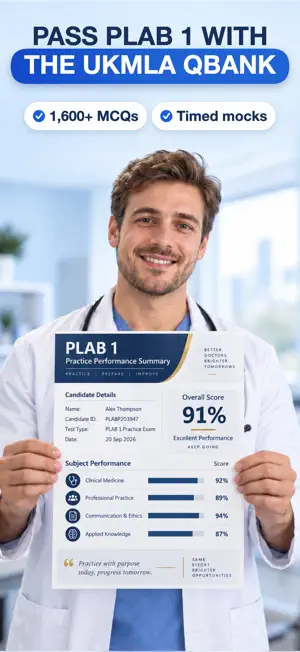 PLAB 1 Exam Prep: UKMLA QBank screenshot 1