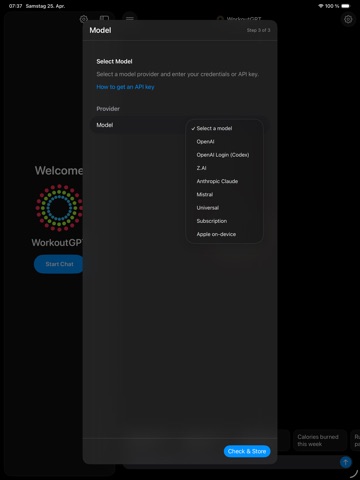 WorkoutGPT - AI Health Harness iPad screenshot