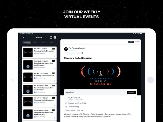 The Planetary Society iPad screenshot 4 - Social Networking app