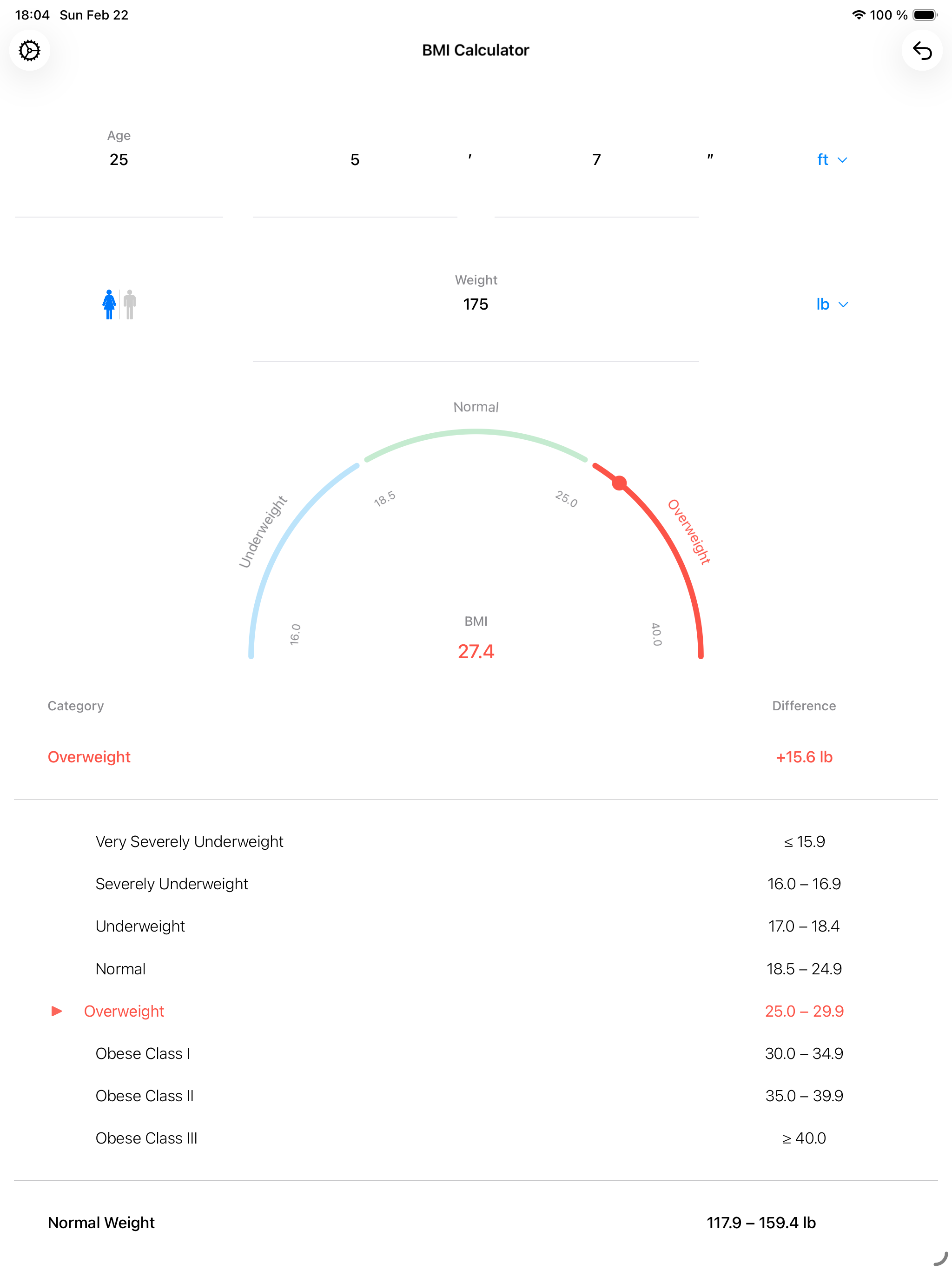 BMI Calculator – Weight Loss