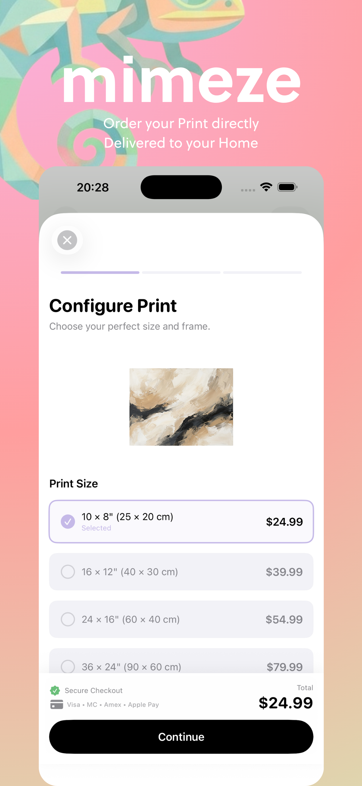 mimeze: AI Art Prints & Gifts screenshot 7