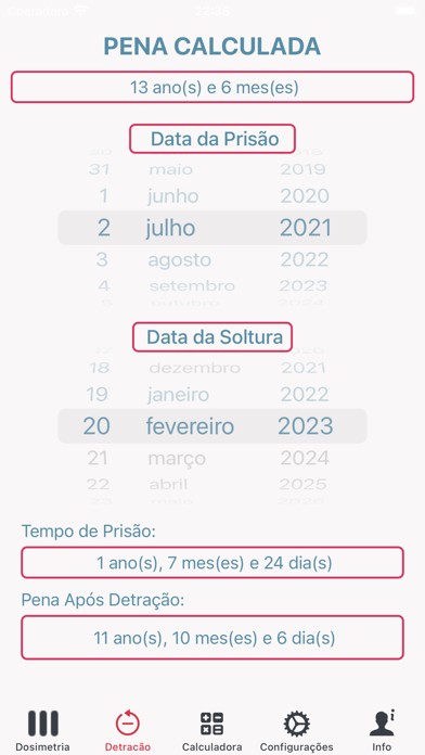 Dosimetria da Pena Screenshot