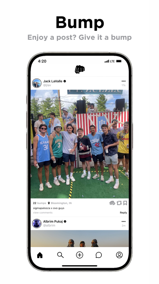 #2. Bump: Social media for humans. (iOS) By: Sean Wallace