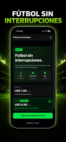 Potrero: Fútbol en Vivo App Store preview screenshot 8