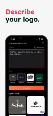 Leo: AI标志与签名制作器 screenshot