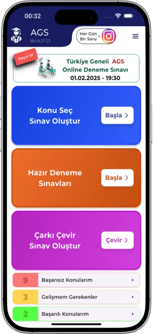 Screenshot #1 pour AGS - MEB Akademi Giriş Sınavı