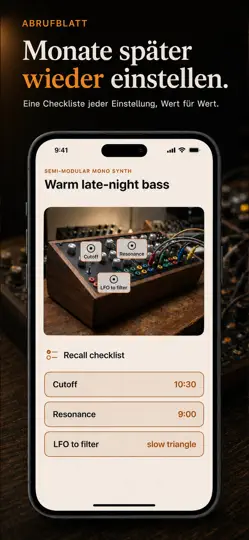 Screenshot von PatchLens: Synth Patches auf dem iPhone 4