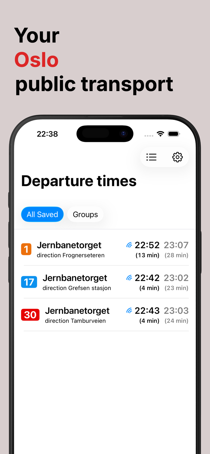 Ruter Commuter Widgets - Commuter Oslo为奥斯陆通勤者提供实时公交信息，可