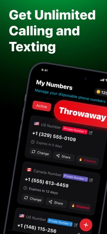 Dispose Now: Text Phone Number iPhone screenshot 1 — utilities app by Turbofast VPN Free Unlimited Super Internet Apps