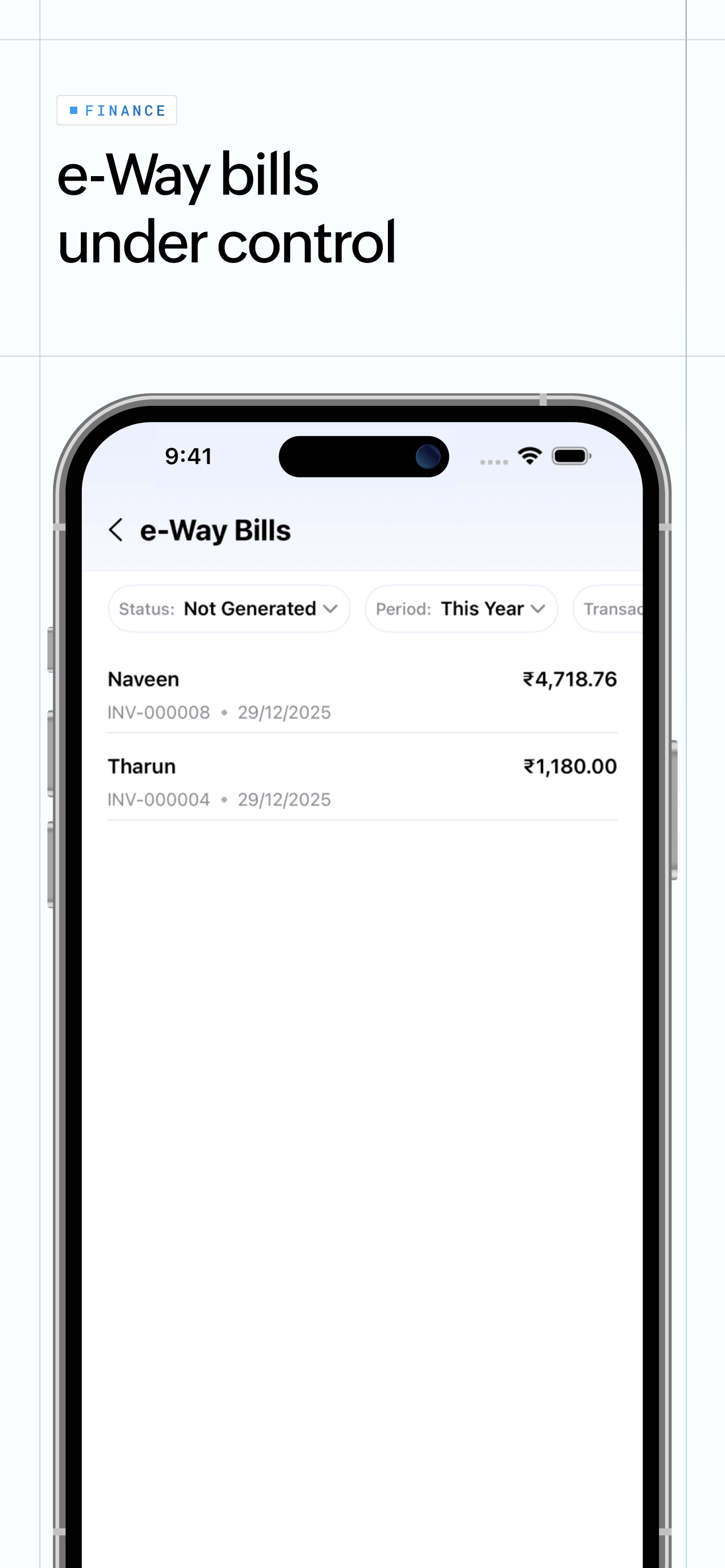 Finance - Zoho ERP