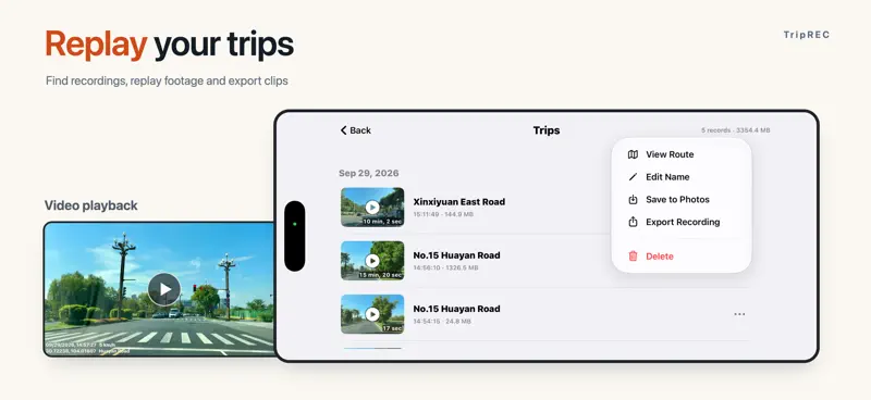 ドライブレコーダー「TripREC」 screenshot 2 of 5