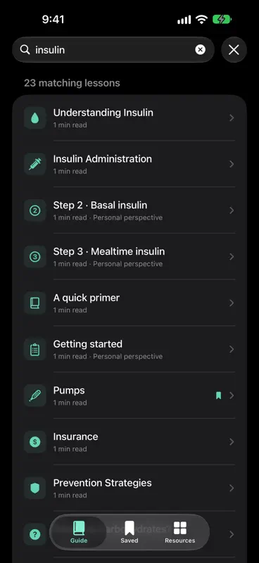 Type 1 Diabetes Guide screenshot 5 of 10