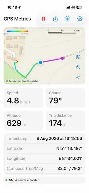 GPS Metrics screenshot 1