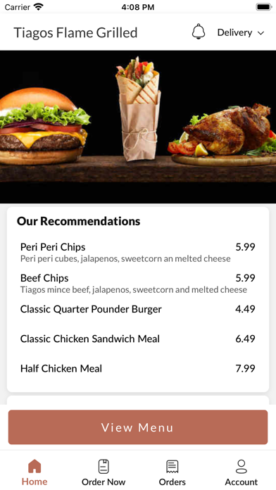 Tiagos Flame Grilled. Screenshot
