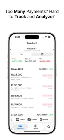 SpendLimit – Expense Tracker Screenshot 1 of 5