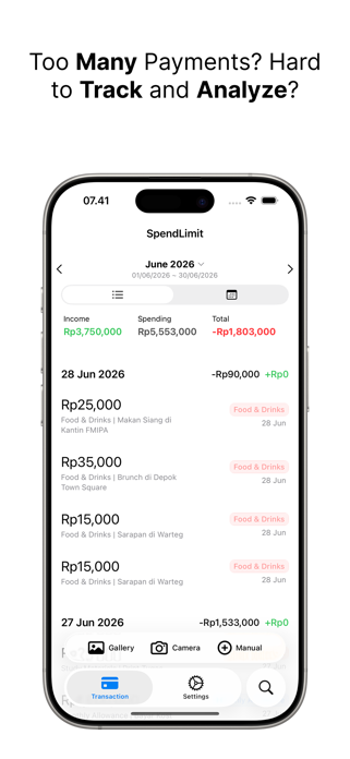 SpendLimit – Expense Tracker Screenshot 1 of 5