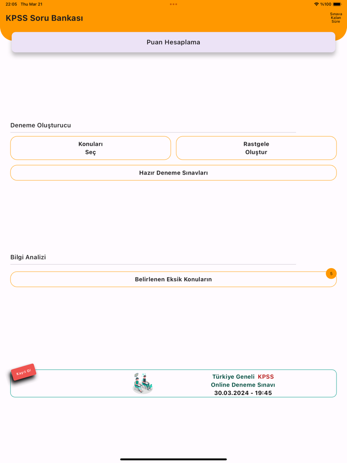 KPSS 2025 Deneme Sınavı Çıkmış