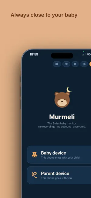Baby Monitor Murmeli 3G & WiFi screenshot 1