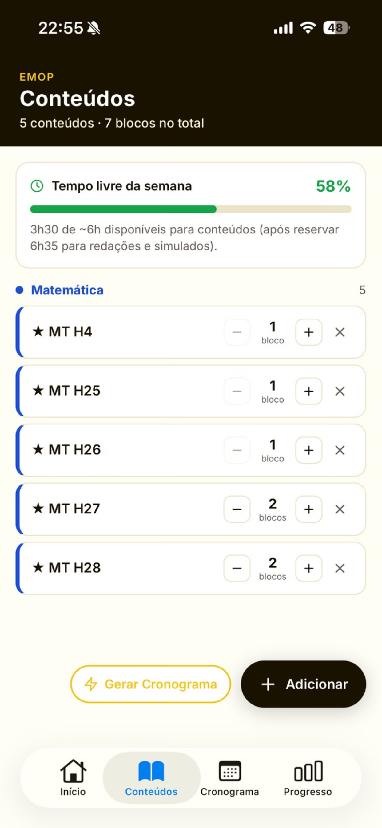EMOP - Rotina de Estudos screenshot 5