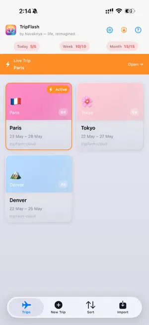 TripFlash screenshot 1