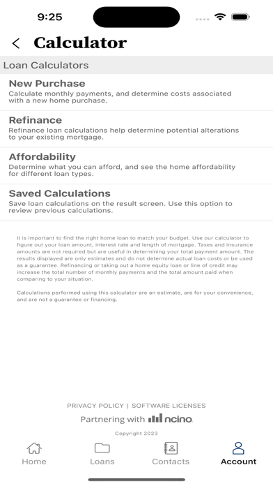 Presidential Bank Mortgage Screenshot