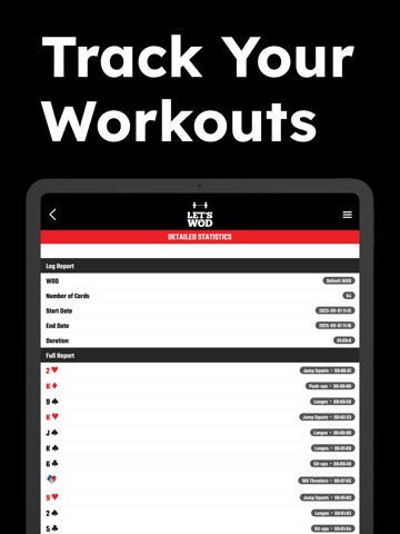 WOD Deck of Cards iPad screenshot