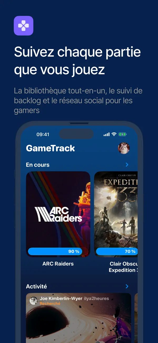 Screenshot #1 pour GameTrack