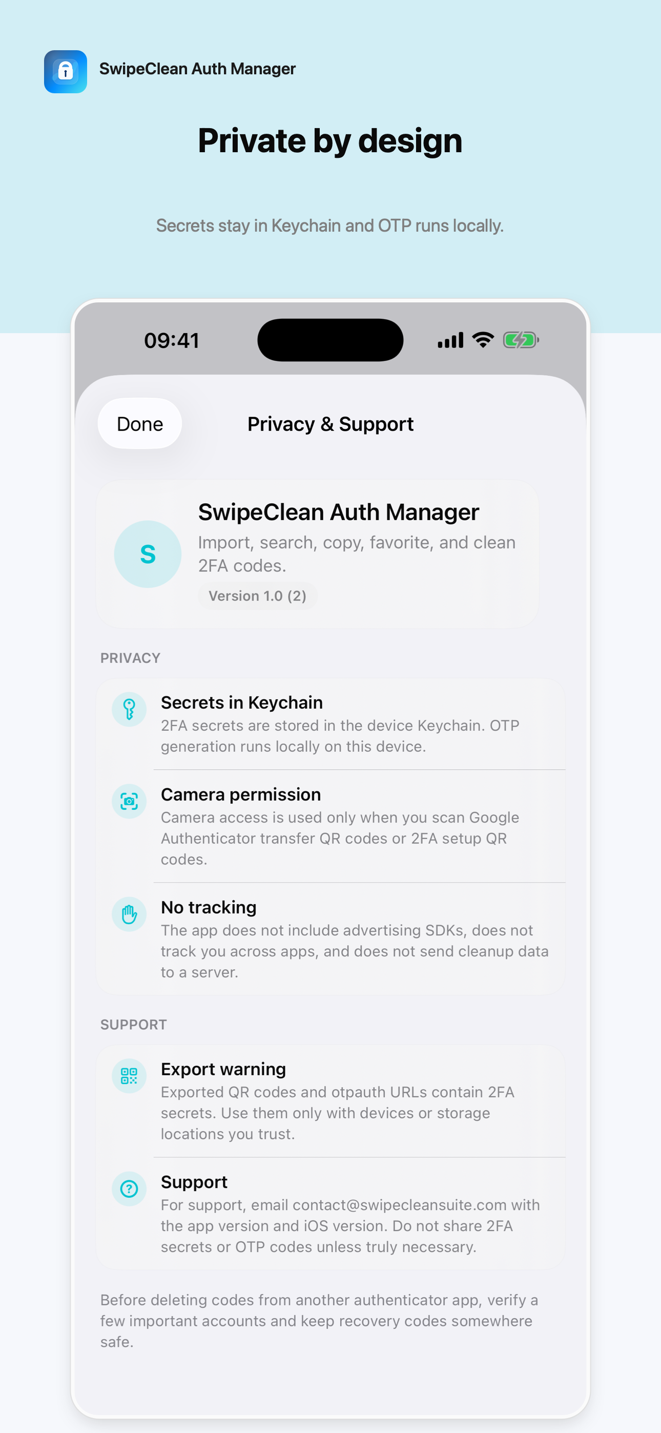 SwipeClean Auth Manager