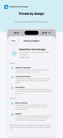 SwipeClean Auth Manager Screenshot 4 of 9