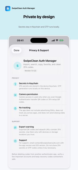 SwipeClean Auth Manager Screenshot 4 of 9
