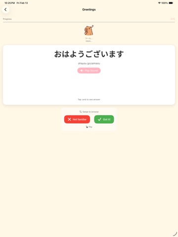 Capybara Japanese - Learn Kana iPad screenshot