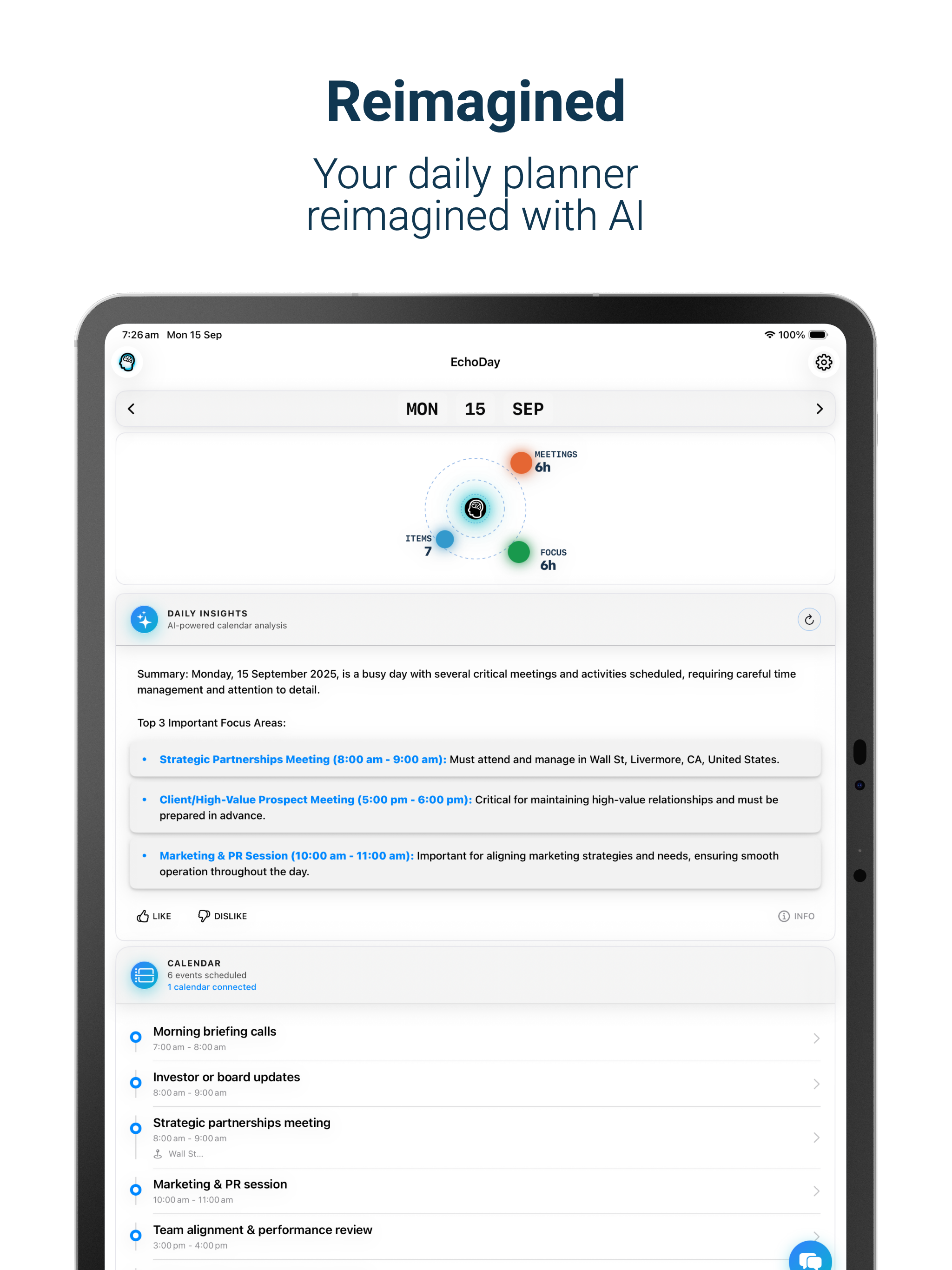 EchoDay: AI Calendar Planner
