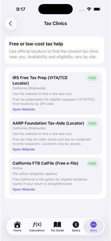 California Tax Guide screenshot