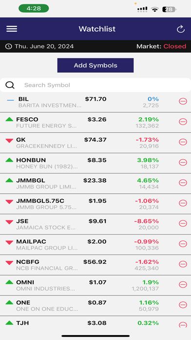 JSE Mobile Screenshot
