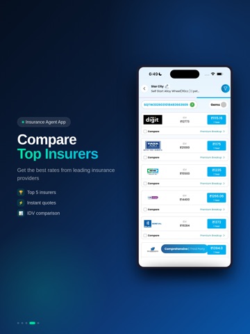Square Insurance POS iPad screenshot