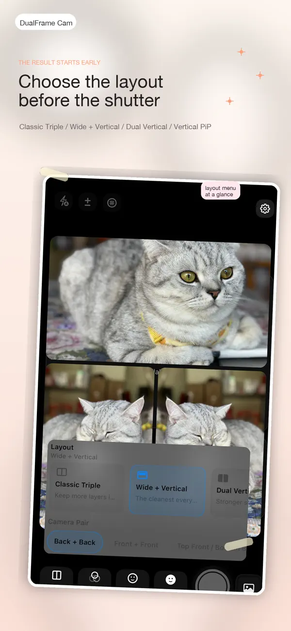 Screenshot #2 pour DualFrame Cam · P/L Mirrored
