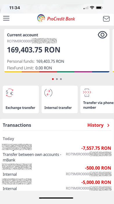 ProCredit m-banking Romania Screenshot