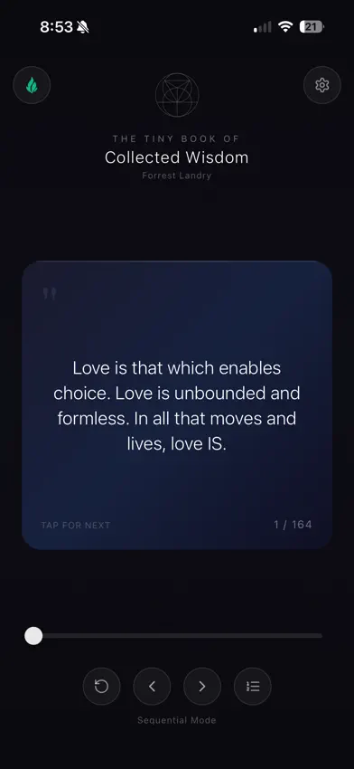 The Tiny Book of Wisdom screenshot 1