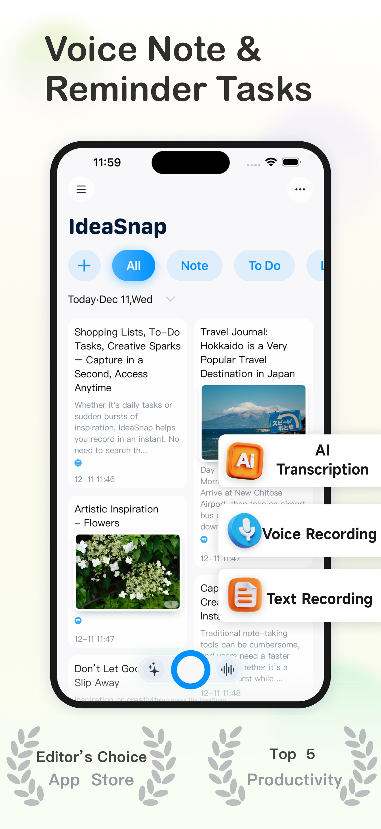 IdeaSnap: AI Voice Notes&Tasks