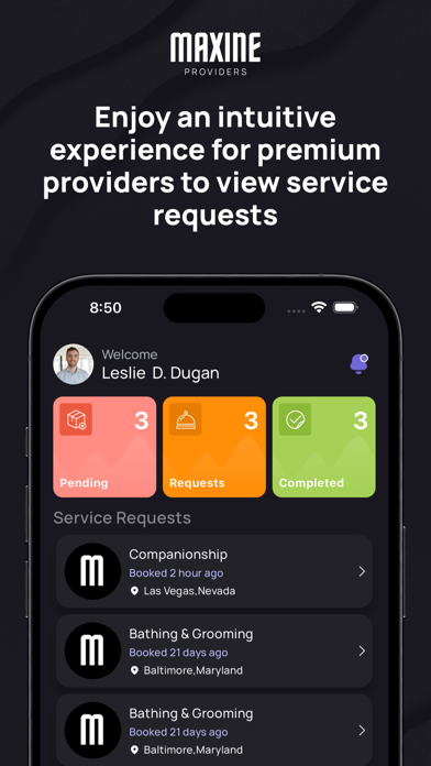 MyMaxine Provider Screenshot