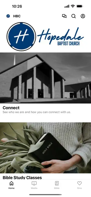 Hopedale Baptist Church screenshot 1
