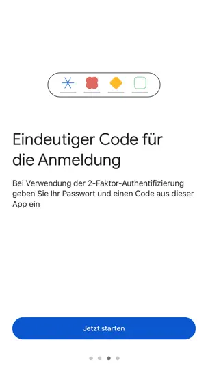 Screenshot von Google Authenticator auf dem iPhone 3