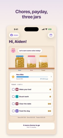 Cubby: Chores & Allowance iPhone screenshot